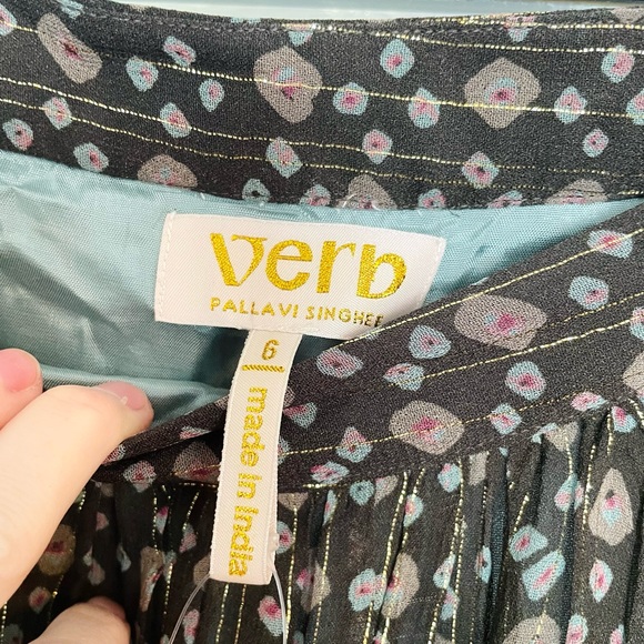 NWT $178 Anthropologie Verb by Pallavi Singhee Margot Pleated Maxi Skirt - Picture 7 of 10